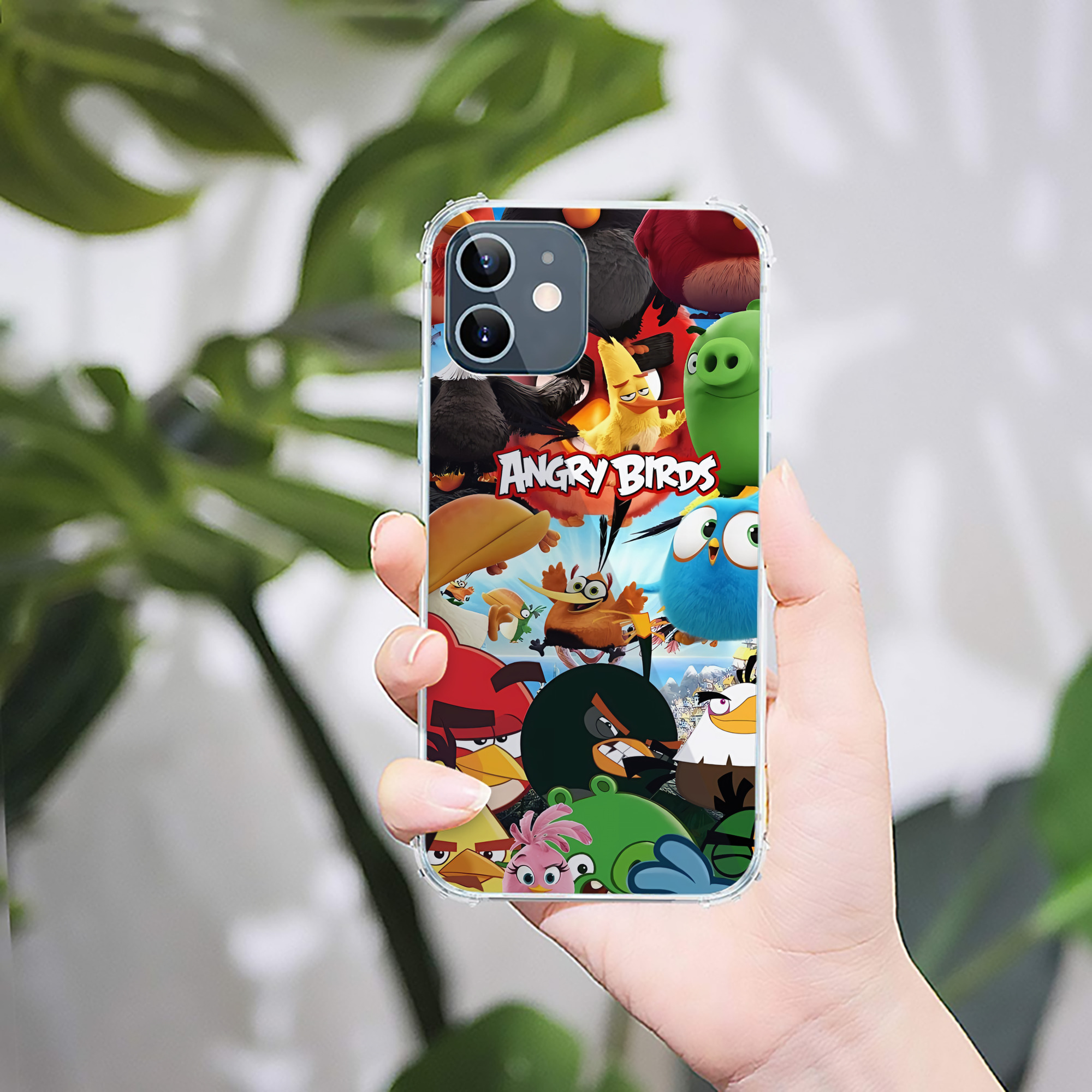 （画像用） Angry Birds アングリーバード 【iPhone 12シリーズ対応】透明スマホケース（クリアソフトケース）